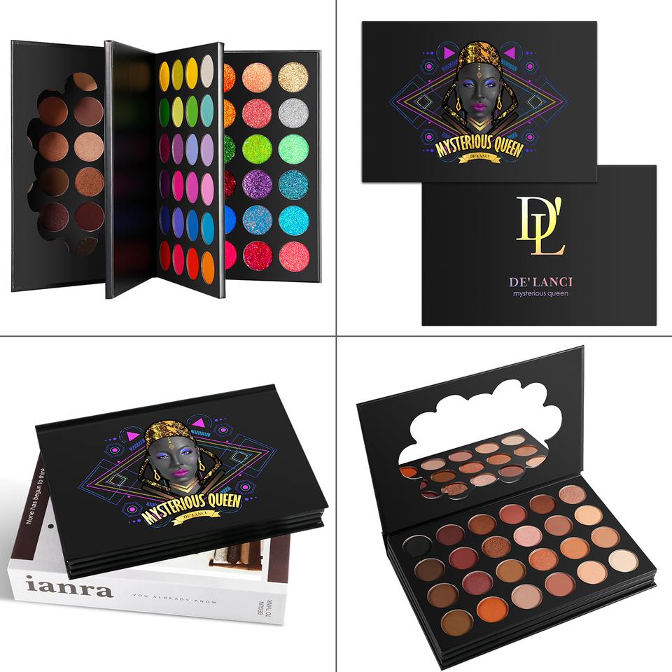Delanci Mysterious Girl 72 Color Eyeshadow Makeup Book – Matte/ Shimmer/ Glitter